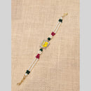 Akruti Collection Elegant Pearl Rakhi – Traditional Love with a Touch of Grace