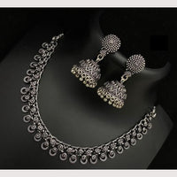 Akruti Collection Bold Beauty Oxidised Plated Necklace Set 