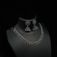 Akruti Collection Bold Beauty Oxidised Plated Necklace Set 