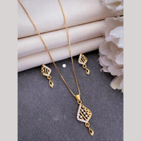 Akruti Collection Delicate Austrian Chain Pendant Set