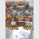 Akruti Collection Designer Jhumkas – Two-Tone Indian Jewelry