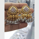 Akruti Collection Designer Dangler Earrings  – Two-Tone Indian Jewelry