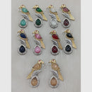 Akruti Collection Statement Earrings – Parrot & Crystal stone