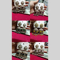 Elegant Austrian Crystal Stone Jhumkas by Akruti – Ethnic Earrings for Weddings & Parties