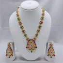 Akruti Collection Kundan Stone Long Necklace Set
