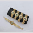 Akruti Collection Antique Polish Trendy Pota Stone Meenakari Adjustable Bracelet
