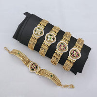 Akruti Collection Antique Polish Trendy Pota Stone Adjustable Bracelet
