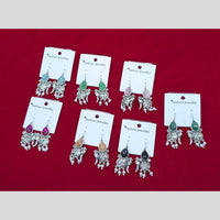 Akruti Collection Stylish Oxidised Crystal Stone Dangler Earrings ( 1 piece only )