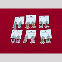 Akruti Collection Stylish Oxidised Crystal Stone Earrings ( 1 piece only )