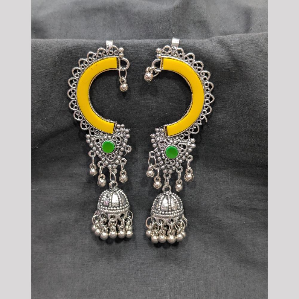 Akruti Collection Stylish Oxidised Jhumki EarCuffs For Navratri And Garba Night
