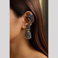 Akruti Collection Stylish Oxidised Jhumki EarCuffs For Navratri And Garba Night