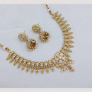 Akruti Collection Antique Style Kundan & Pearl Necklace Set - Weddings and Festive Wear