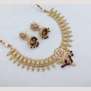 Akruti Collection Antique Style Kundan & Pearl Necklace Set - Weddings and Festive Wear