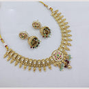 Akruti Collection Antique Style Kundan & Pearl Necklace Set - Weddings and Festive Wear