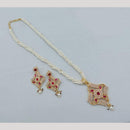Akruti Collection Royal Radiance Pota Stone And Pearl Necklace Set