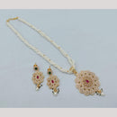 Akruti Collection Royal Radiance Pota Stone And Pearl Necklace Set