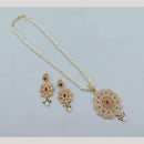 Akruti Collection Royal Radiance Pota Stone And Pearl Necklace Set