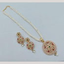 Akruti Collection Royal Radiance Pota Stone And Pearl Necklace Set