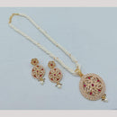 Akruti Collection Royal Radiance Pota Stone And Pearl Necklace Set