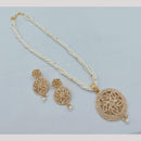 Akruti Collection Royal Radiance Pota Stone And Pearl Necklace Set