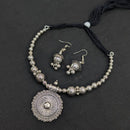 Akruti Collection Ethnic Glam Oxidised Plated Necklace Set