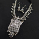 Akruti Collection Ethnic Glam Oxidised Plated Necklace Set