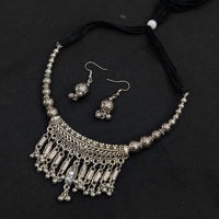 Akruti Collection Ethnic Glam Oxidised Plated Necklace Set