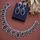 Akruti Collection Dazzling Sparkle American Diamond Necklace Set