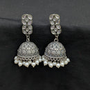 Akruti Collection Ethnic Pota Stones And Pearls Jhumki Earrings