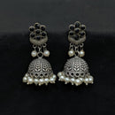 Akruti Collection Ethnic Pota Stones And Pearls Jhumki Earrings