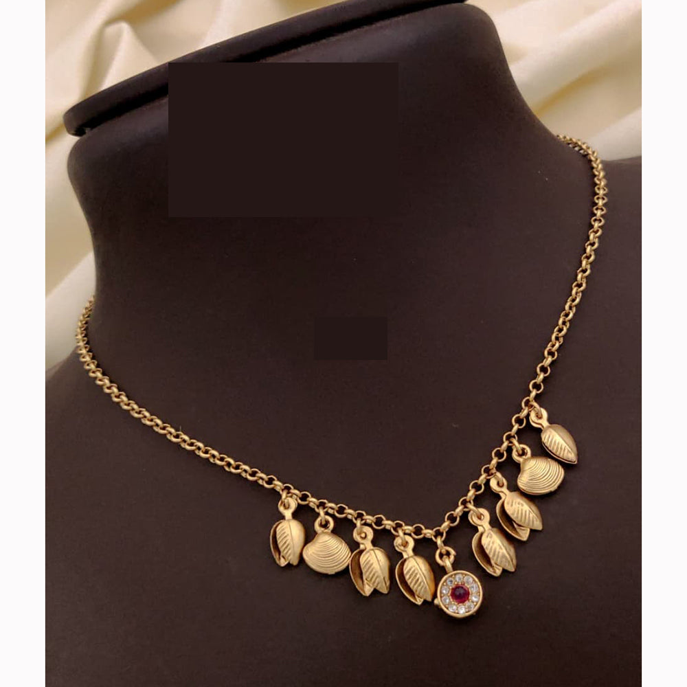 Akruti Collections Pota and Leaf Drop Design Mangalsutra 