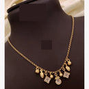 Akruti Collections Elegant Charm with Floral and Bells Necklace 