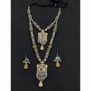 Akruti Collection Ethnic Glam Oxidised Plated Necklace Set For Navratri
