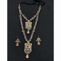 Akruti Collection Ethnic Glam Oxidised Plated Necklace Set For Navratri