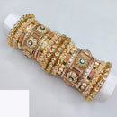 Akruti Collection South Indian Style Bridal Jewlery With Antique Gold Finish Kundan And Pearl Beading