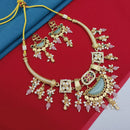 Akruti Collection Ethnic Kundan Stone And Pearls Necklace Set