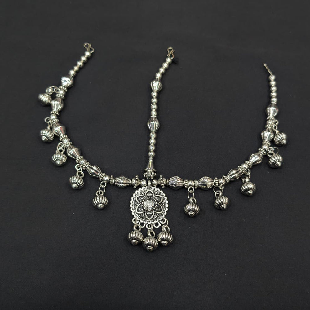 Akruti Collection Oxidised Plated Stunning Navratri Damini Maangtikka