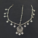 Akruti Collection Oxidised Plated Stunning Navratri Mirror Damini Maangtikka