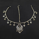 Akruti Collection Oxidised Plated Stunning Navratri Mirror Damini Maangtikka