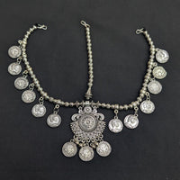 Akruti Collection Oxidised Plated Stunning Navratri Damini Maangtikka