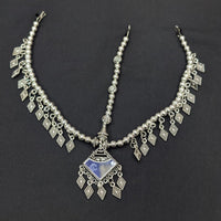 Akruti Collection Oxidised Plated Stunning Navratri Mirror Damini Maangtikka