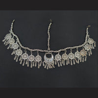 Akruti Collection Oxidised Plated Stunning Navratri Mirror Damini Maangtikka