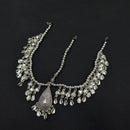 Akruti Collection Oxidised Plated Stunning Navratri Damini Maangtikka