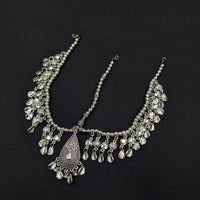 Akruti Collection Oxidised Plated Stunning Navratri Damini Maangtikka