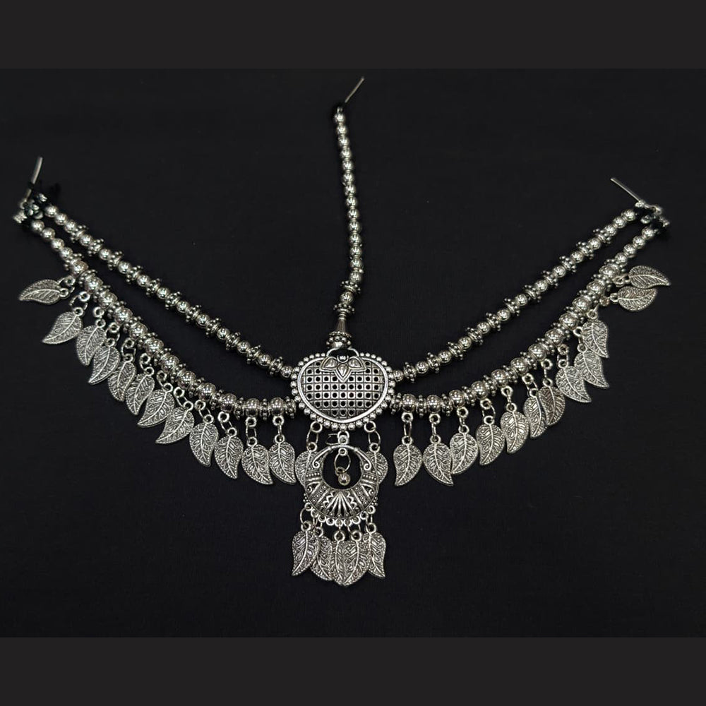 Akruti Collection Oxidised Plated Stunning Navratri Damini Maangtikka