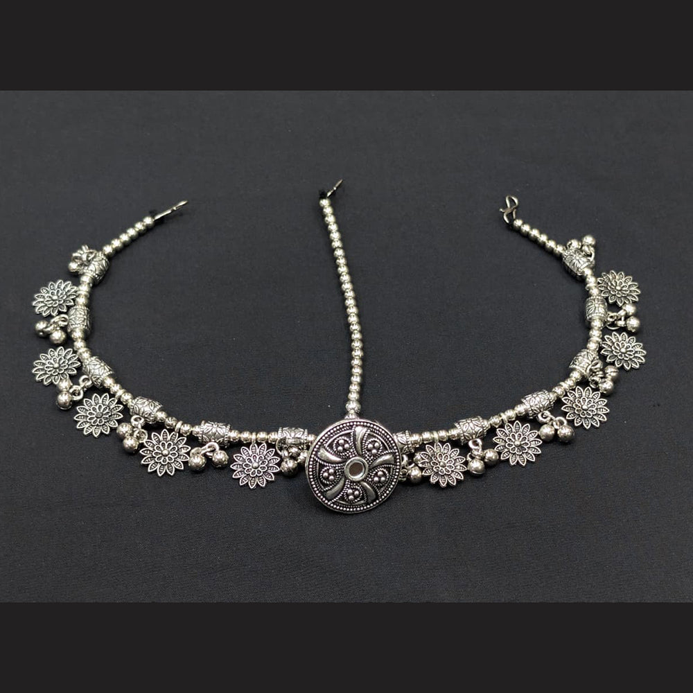 Akruti Collection Oxidised Plated Stunning Navratri Damini Maangtikka