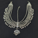 Akruti Collection Oxidised Plated Stunning Navratri Mirror Damini Maangtikka