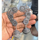 Akruti Collection Unique Oxidised Jhumki EarCuffs For Navratri And Garba Night