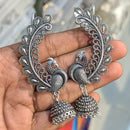 Akruti Collection Unique Oxidised Jhumki EarCuffs With Peacock Motif For Navratri  Night