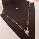 Akruti Collections Graceful Crystal And Austrian Stone Black Bead Mangalsutra